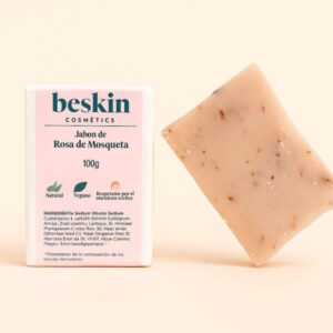 Jabón natural solido de rosa de mosqueta ideal para pieles con manchas y marcas